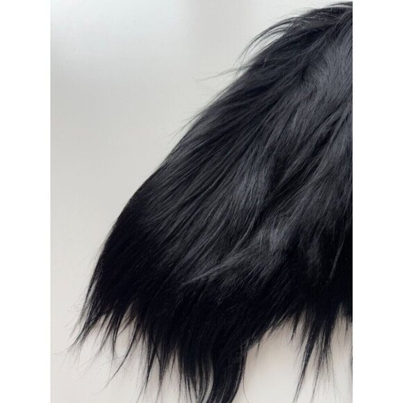 Vintage 40's 50's A.WURM FINE FURS Black Fur Chubby Crop Jacket, One Size - Picture 9 of 16